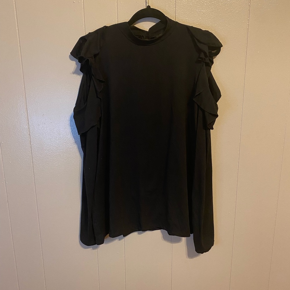 Jennifer Lauren Plus Cold Shoulder Blouse 1X